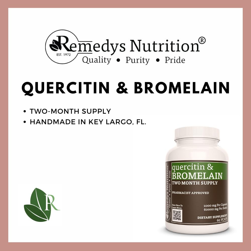 Remedy’s Nutrition Quercetin Bromelain Capsules, 60 Count