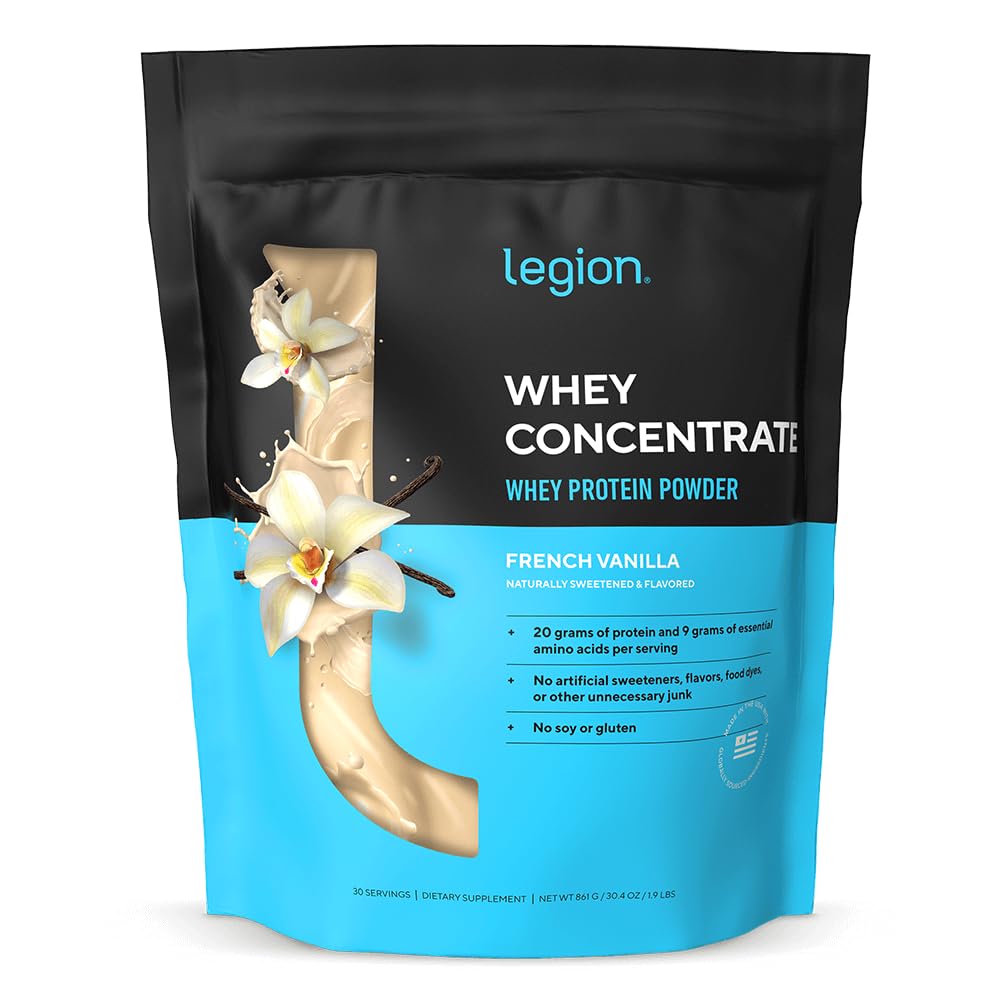 LEGION Muscle & Energy Stack – Whey Protein Powder (Vanilla) + Pulse Pre Workout (Fruit Punch), Powder, 47.6