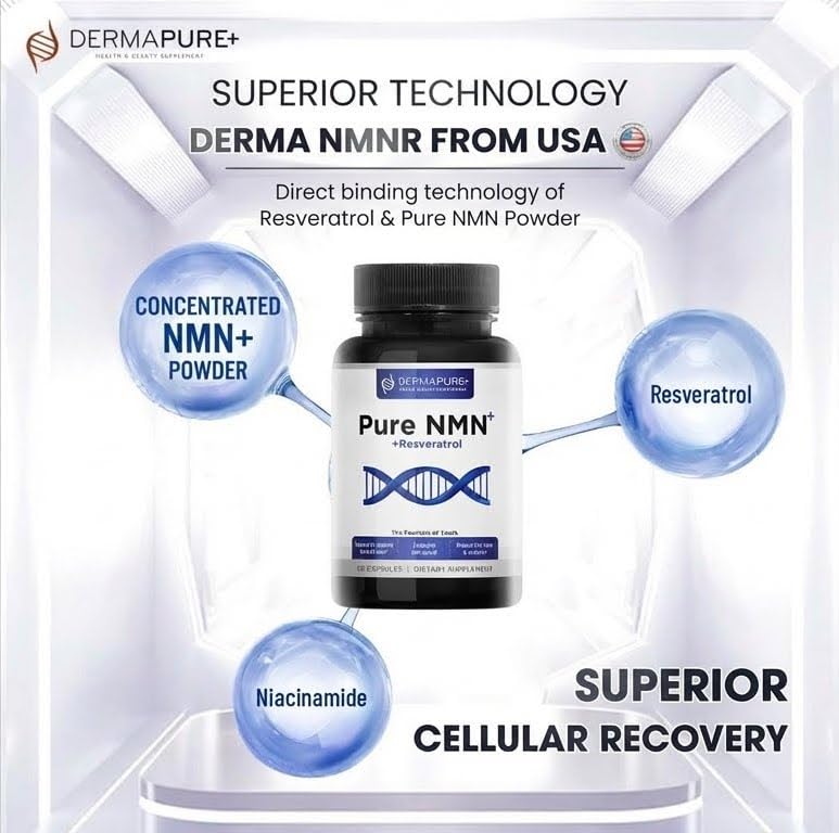 HVSun Dermapure NMN+ Supplement 4-in-1 Capsule, 60 Count