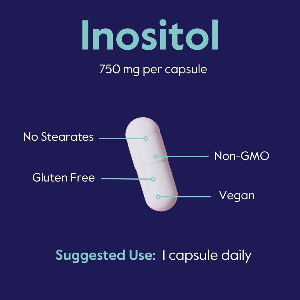 BESTVITE Inositol 750 mg as Myo Inositol Capsules, 120 Count