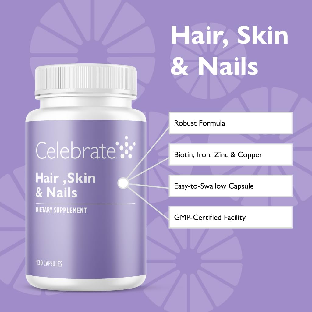 Celebrate Bariatric Supplements Hair, Skin and Nails Capsules 120
