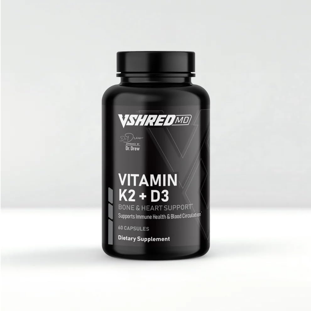 VShred MD Vitamin K2 + D3 Capsule 60 Count