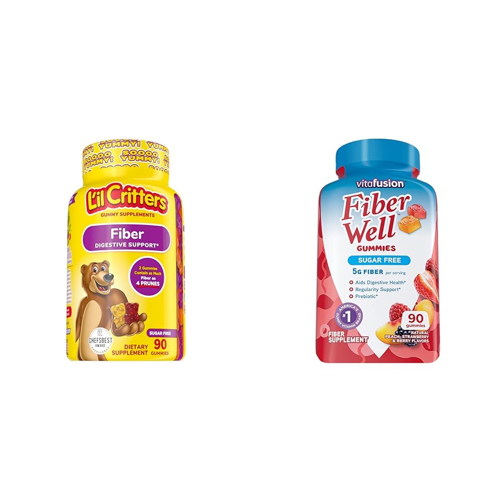 Lil Critters Fiber Daily Gummy Supplement for Kids, 90 Gummies