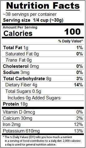 Know-How Foods Brand 100% Pure Faba Bean Protein Powder 40 Servings, 2.5 lb Bulk