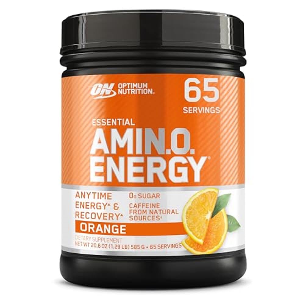 Optimum Nutrition Amino Energy - Pre Workout with Green Tea, BCAA, Amino Acids, Keto Friendly, Green Coffee Extract Powder, 20.6 oz, Orange Cooler