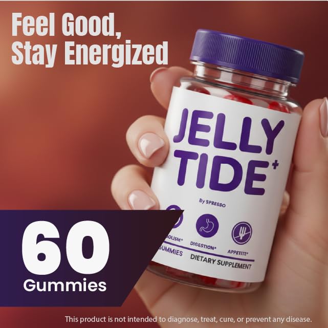 SPRESSO Jellytide Official Supplement Gummies for Wellness, 180 Gummies