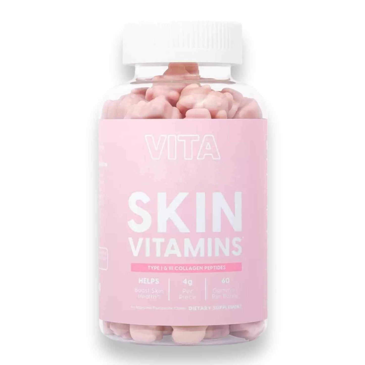 Generic Vita Skin Vitamins Collagen Gummies Type 1 & 3 Peptides, 60 Gummies