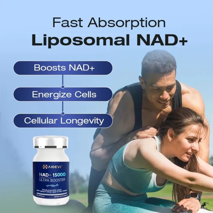 AIDEVI Liposomal NAD Plus Booster 500mg Capsule, 30 Count
