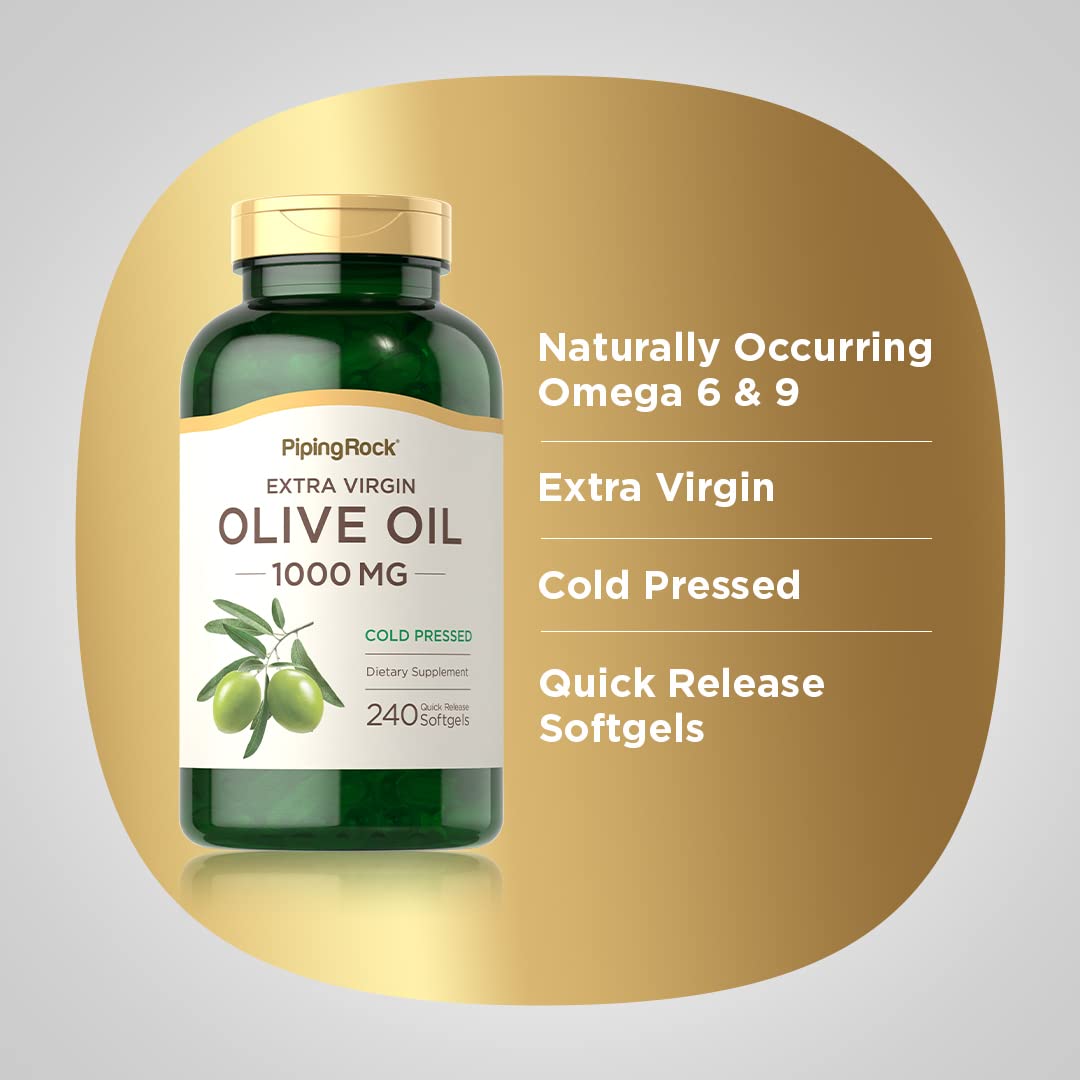 Piping Rock Olive Oil Softgel Capsules, 240 Count