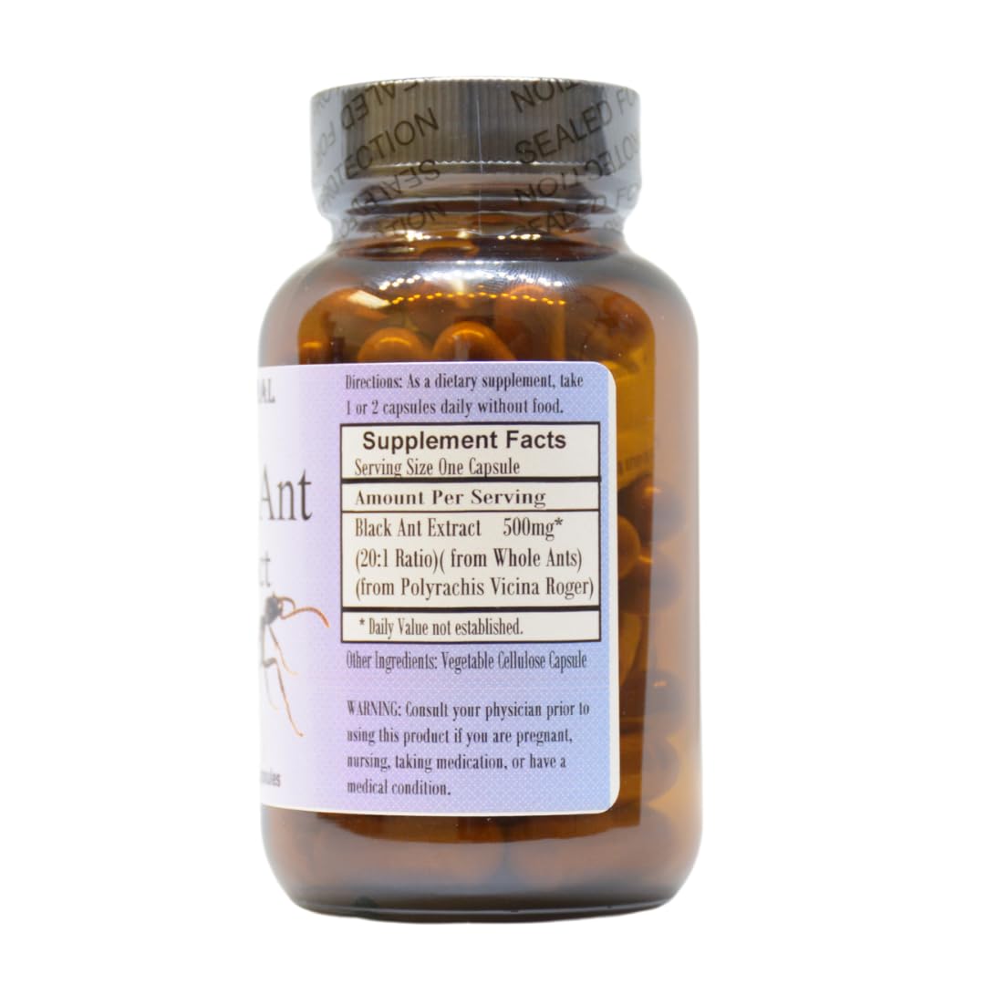 Barlowe's Herbal Elixirs Mountain Ant Extract 20:1 Extract 500 mg Capsule, 60 Count