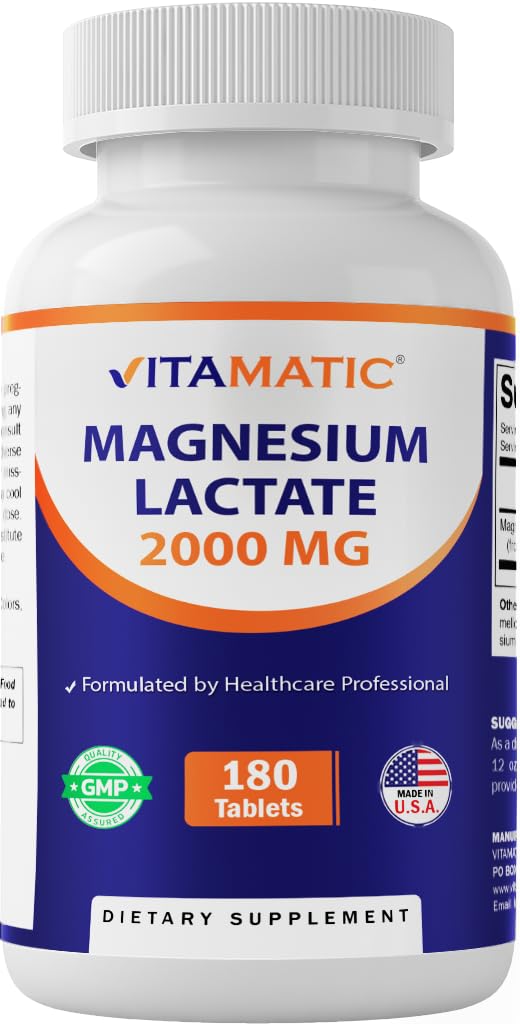 Vitamatic Magnesium Lactate 2000mg Tablet 180 Tablets