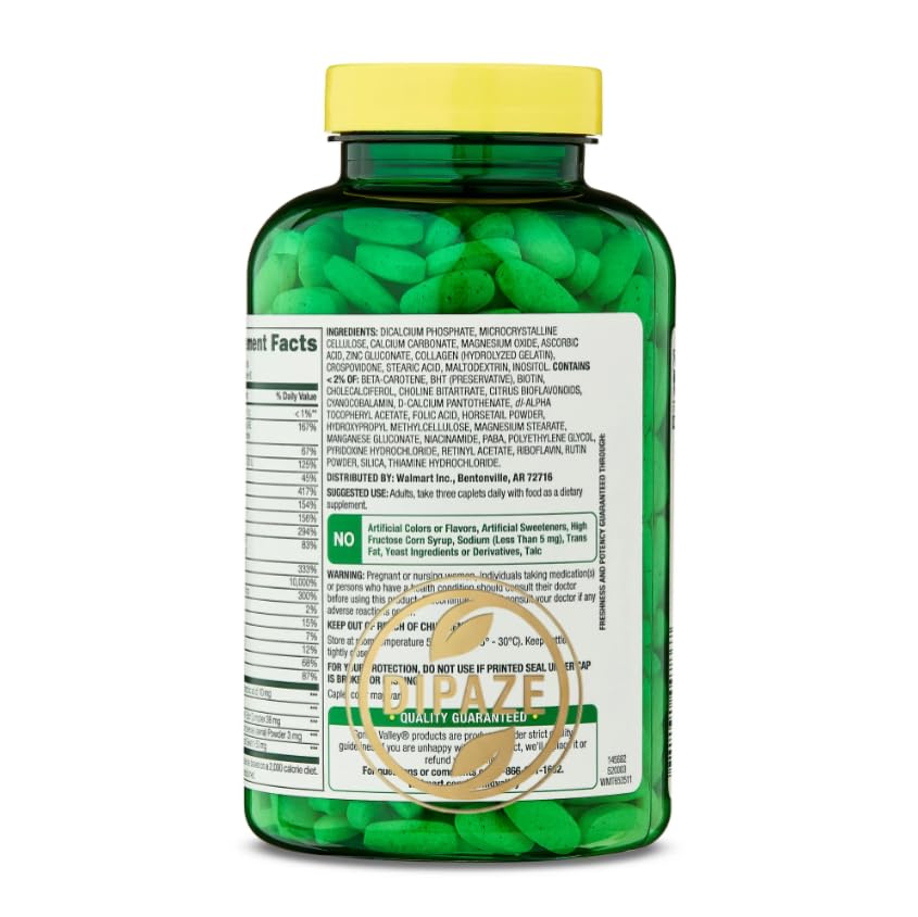 Generic Multi-Ingredient Dietary Supplement Caplets, 240 Count