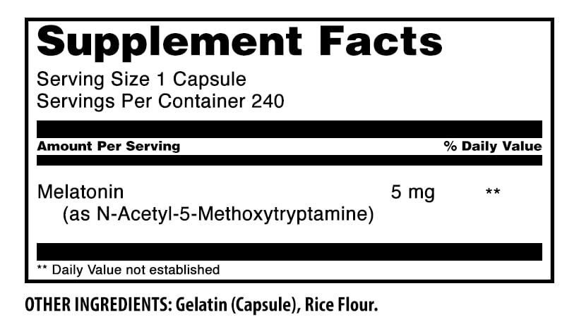 Amazing Nutrition Melatonin Supplement Capsule, 240 Capsules