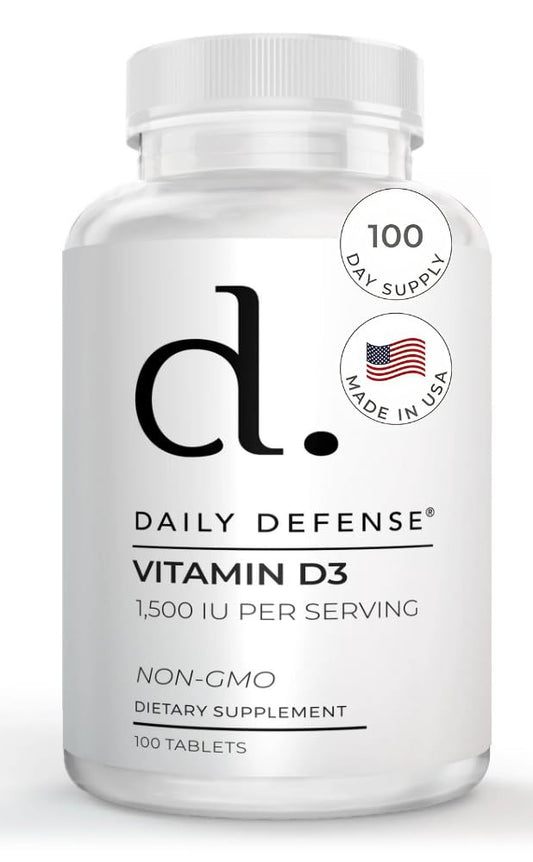 Daily Defense Immune Defense Vitamin D3 1500 IU Tablets, 100 Count