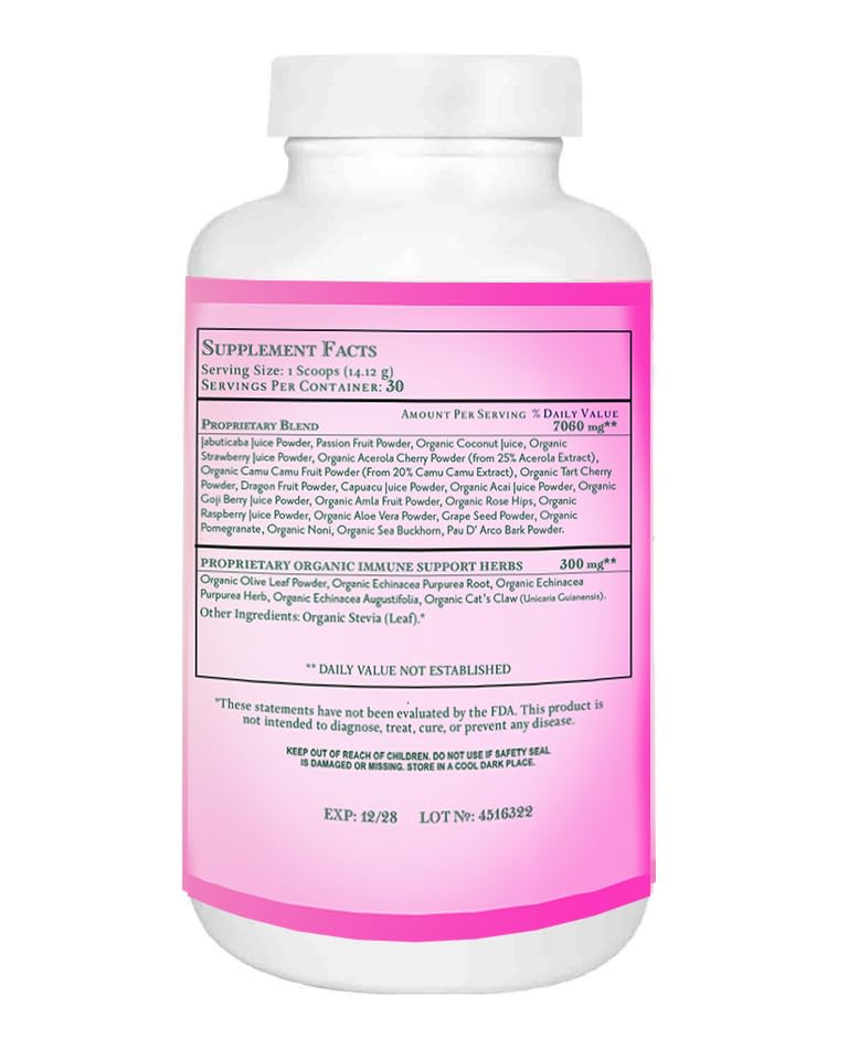 Energy Essentials Catie's Whole Plant Food Vitamin C Immune+ Powder 7.48 Ounce