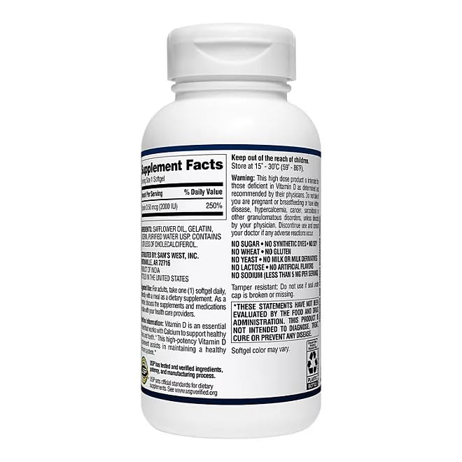 Generic Vitamin D3 to Support Healthy Immune & Bone 400 Capsules