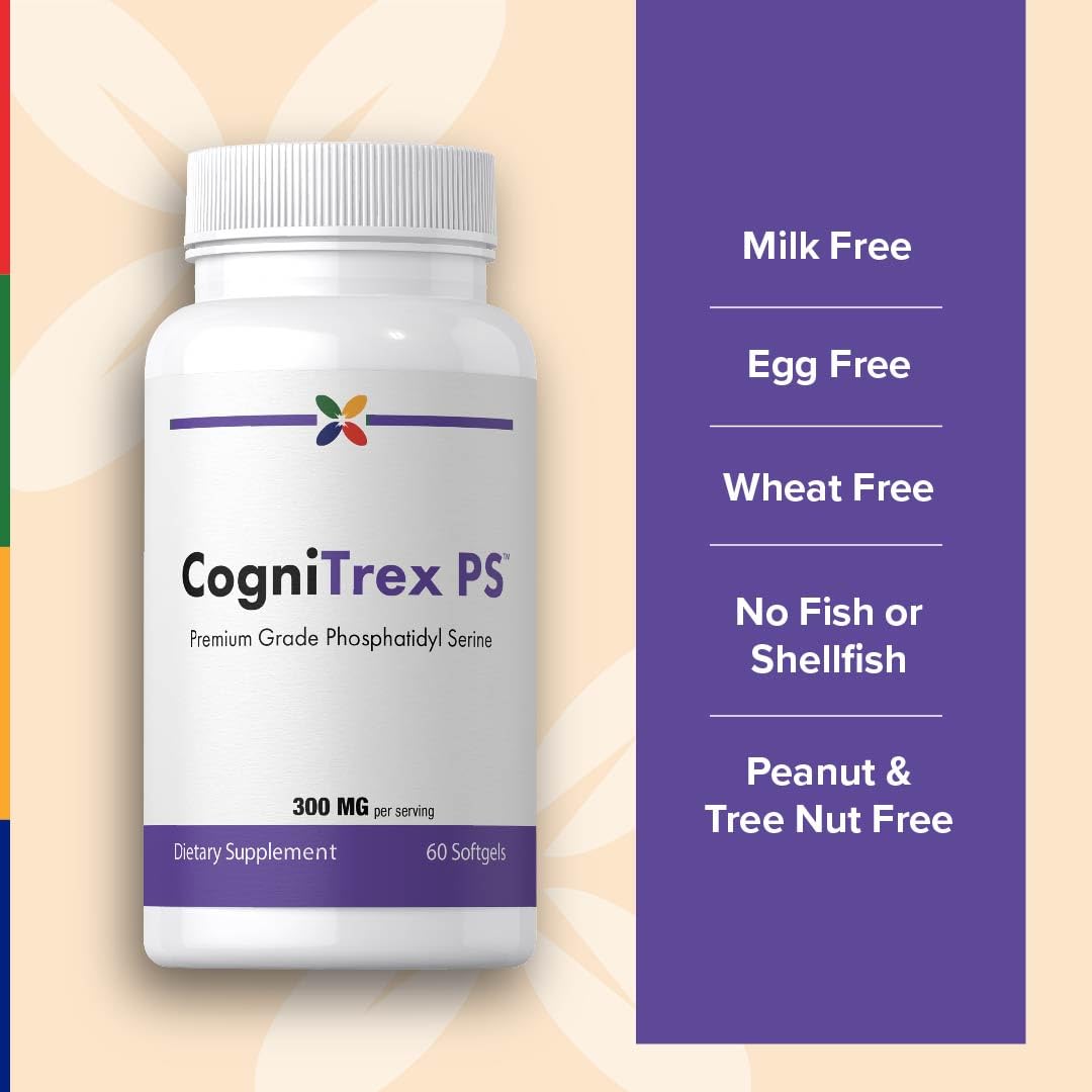 Stop Aging Now Phosphatidyl Serine Supplement CogniTrex PS 300mg Softgels, 60 Count