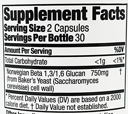 Immutol Norwegian Beta-1,3/1,6-Glucan (NBG) 60 Capsules