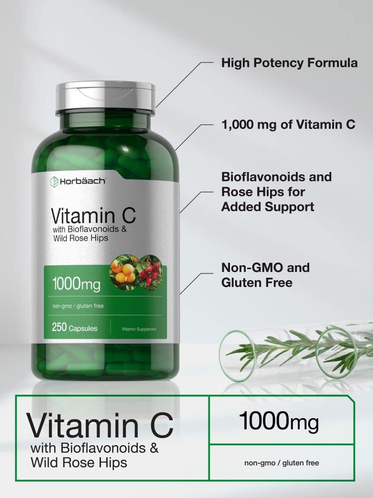 Horbäach Vitamin C 1000mg Capsule, 250 Capsules