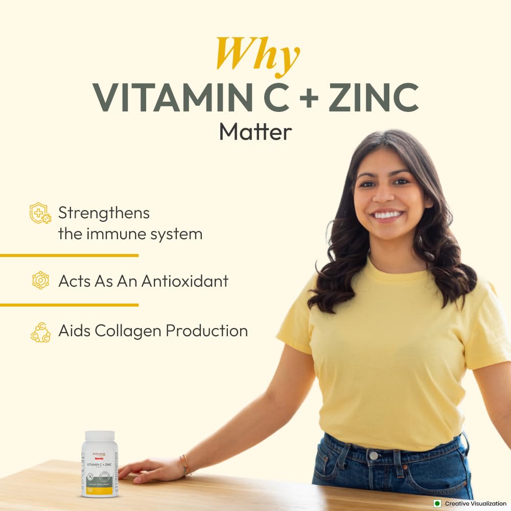 Patanjali Vitamin C with Zinc Capsule, 1 Count