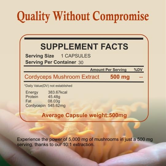 Coretribe Cordyceps Militaris Mushroom Extract Capsules 30 Count