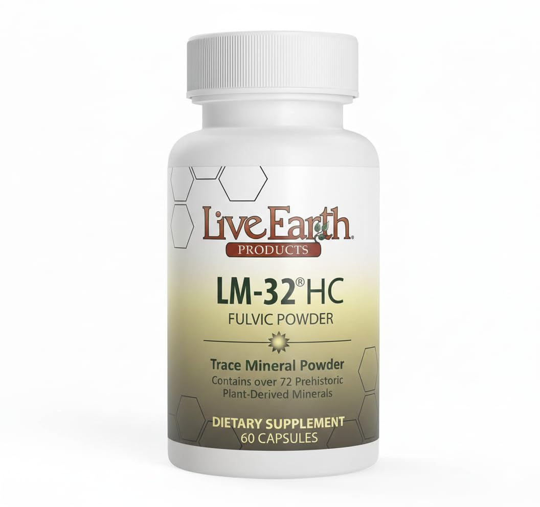 Live Earth Products LM-32 HC Pure Fulvic Acid Capsules, 60 Count