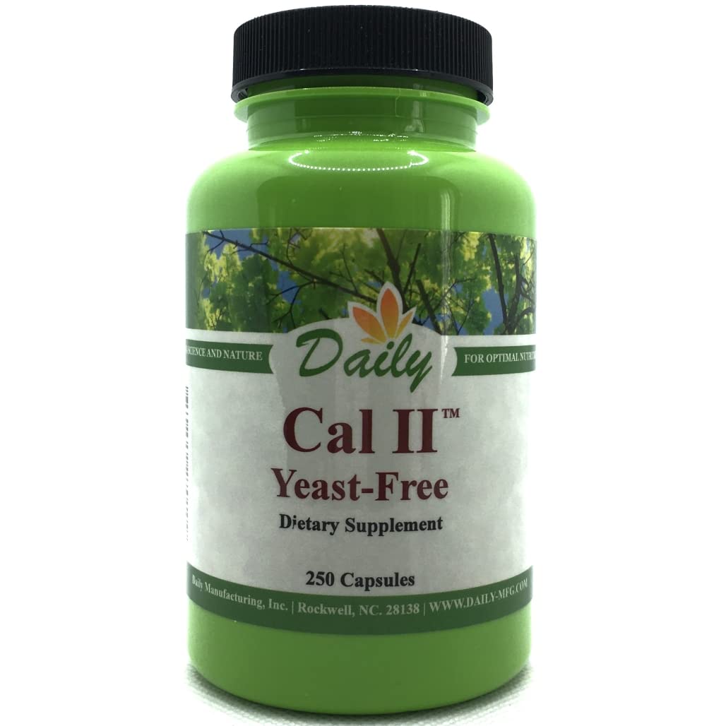 Daily Manufacturing Cal-II Yeast-Free Calcium Carbonate & Hydroxide Capsules, 250 Count