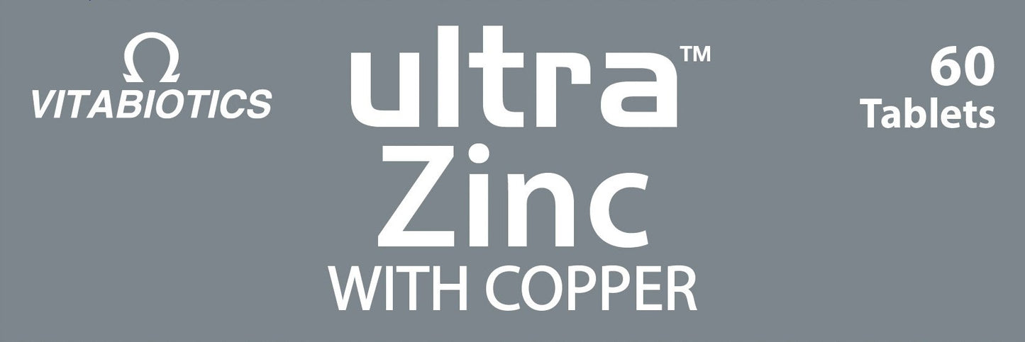 Vitabiotics Ultra Zinc 15mg with Copper Tablets 60