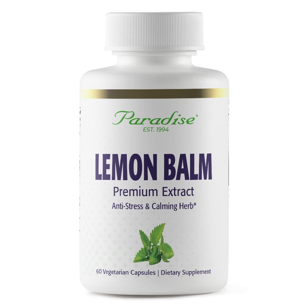 Paradise Herbs Lemon Balm Extract Capsule 60 Count