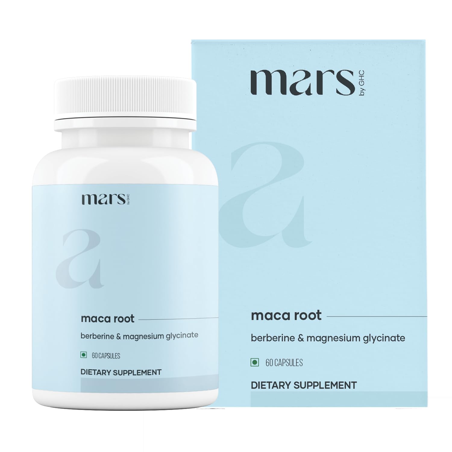 Mars by GHC Maca Root Capsules with Ginseng, Magnesium & Berberine 60 Capsules