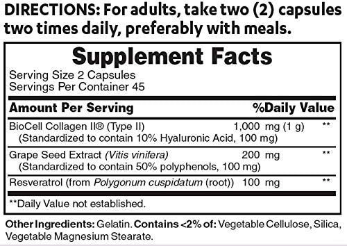 Vitamin World Collagen Support with Hyaluronic Acid 90 Capsules