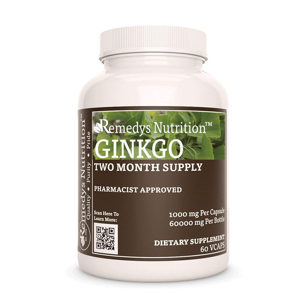 Remedy’s Nutrition Ginkgo Biloba Capsules 60