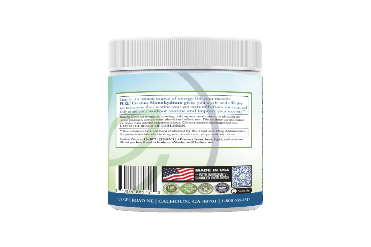 PURE Creatine Monohydrate Powder, 10.6 Ounce