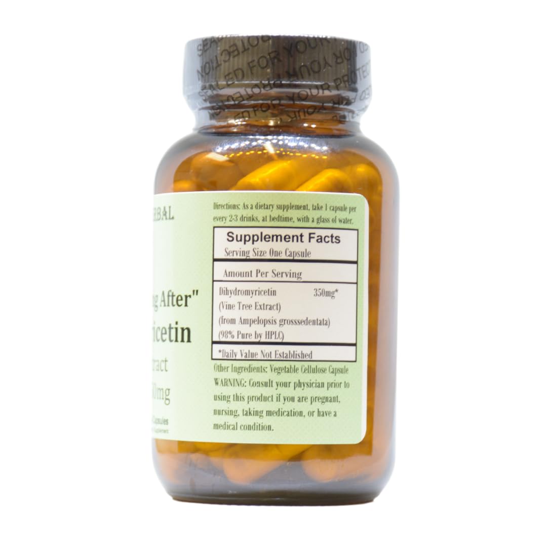 Barlow's Herbal Elixirs Dihydromyricetin (DHM) Capsule, 60 Veggie Capsules