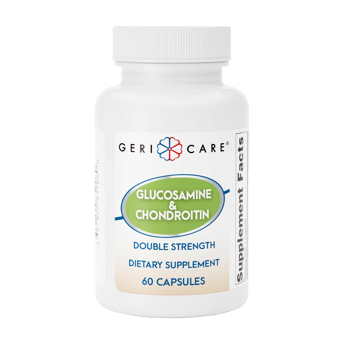 GeriCare Glucosamine HCl 500 mg and Chondroitin Sulfate 400 mg with Sodium 35 mg Capsules, 60 Count