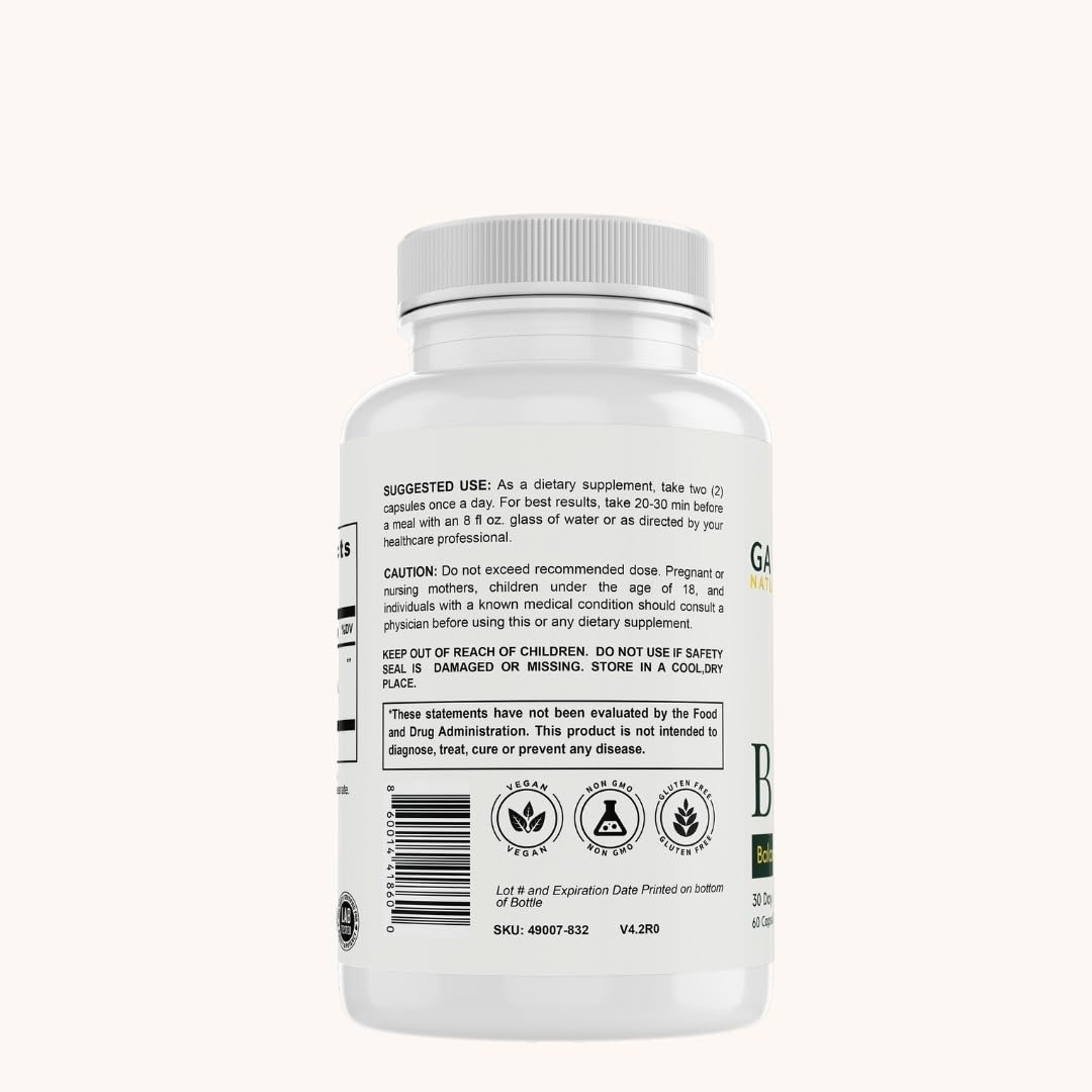 Garner Naturals Berberine HCl 1200mg per Serving Capsule, 60 Count