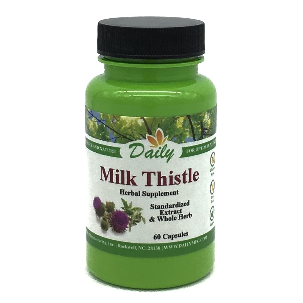 Daily Manufacturing Milk Thistle (Extract & Powder) Capsule 60 Count
