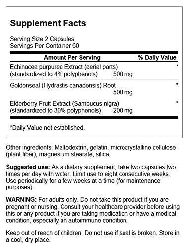 Swanson Herbal Immune Complex 3-in-1 Formula Capsules, 120 Count