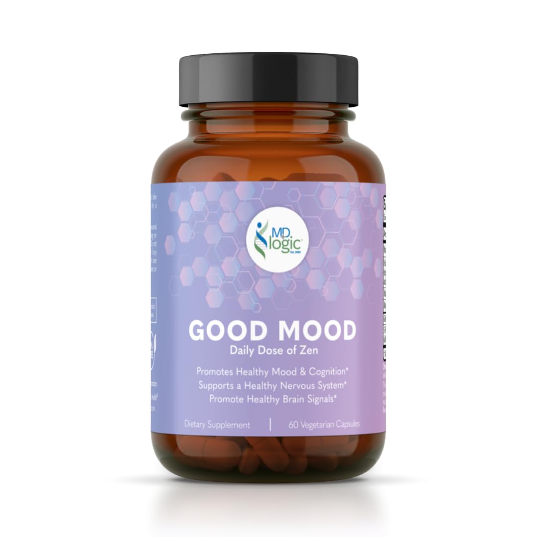 MD Logic Health Good Mood Vitamin B6, B12, Folate, GABA, 5-HTP, Magnesium Capsule 1 Count