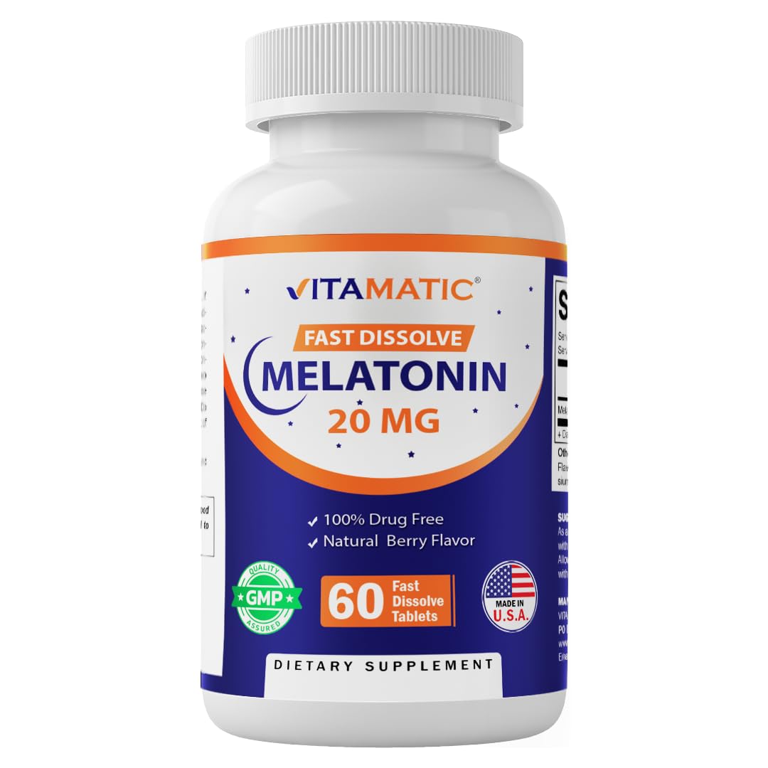 Vitamatic Melatonin 20 mg Fast Dissolve Tablets 60