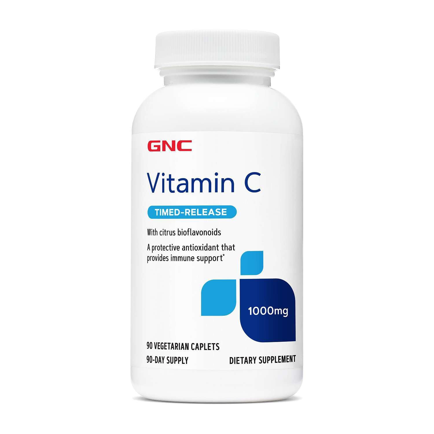 GNC Vitamin C 1000mg Caplets, 90 Count