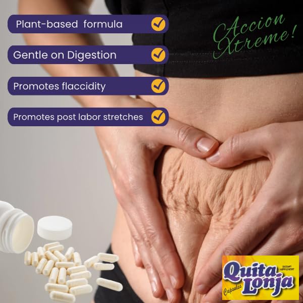 QUITA LONJA Ginger, Pineapple & L-Carnitine Herbal Supplement Capsules, 30 Count