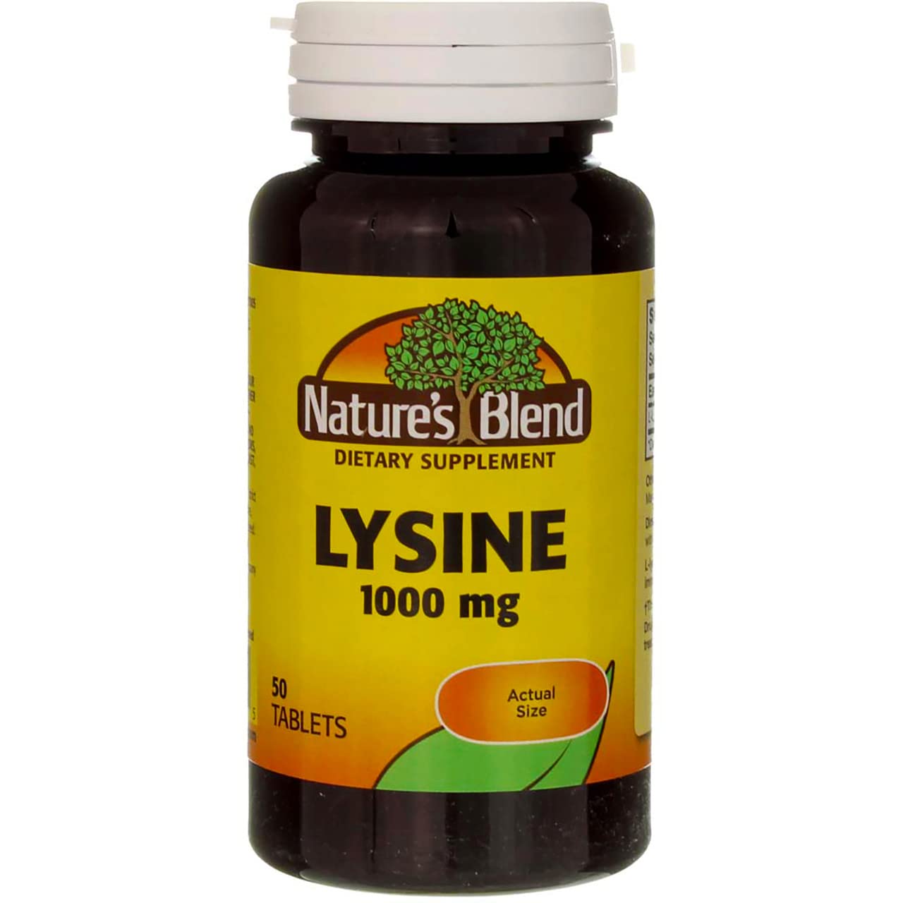 Nature's Blend Lysine 1,000 mg Tablet, 50 Tablets