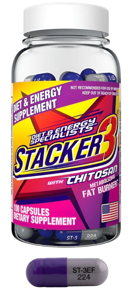Generic Stacker 3 Metabolizing Fat Burner with Chitosan Capsule, 12 Capsules