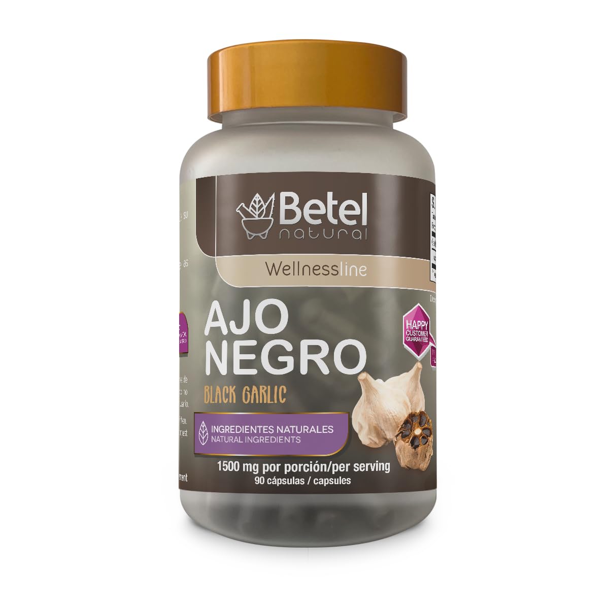 Betel Natural AJO Negro/Black Garlic Capsules, 1 Count