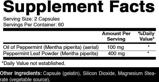 Oxify Peppermint Complex 500 mg Capsules, 120 Count