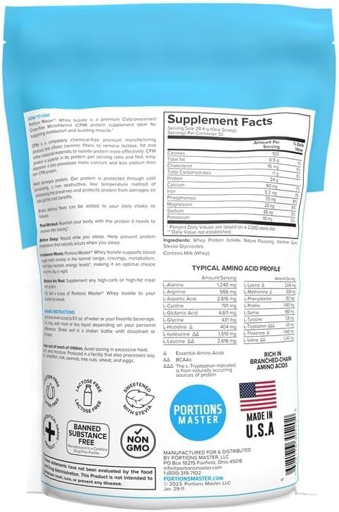 Portions Master CFM Whey Isolate Powder 32 Servings