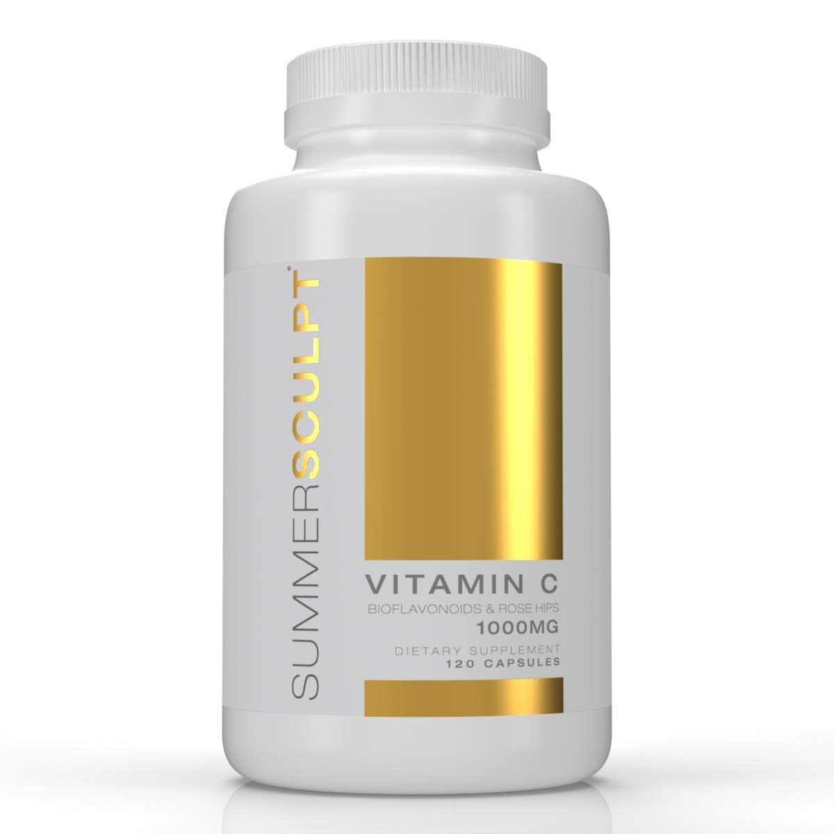 SummerSculpt Vitamin C 1000 mg Immune Support Capsules, Non-GMO, 120 Capsules