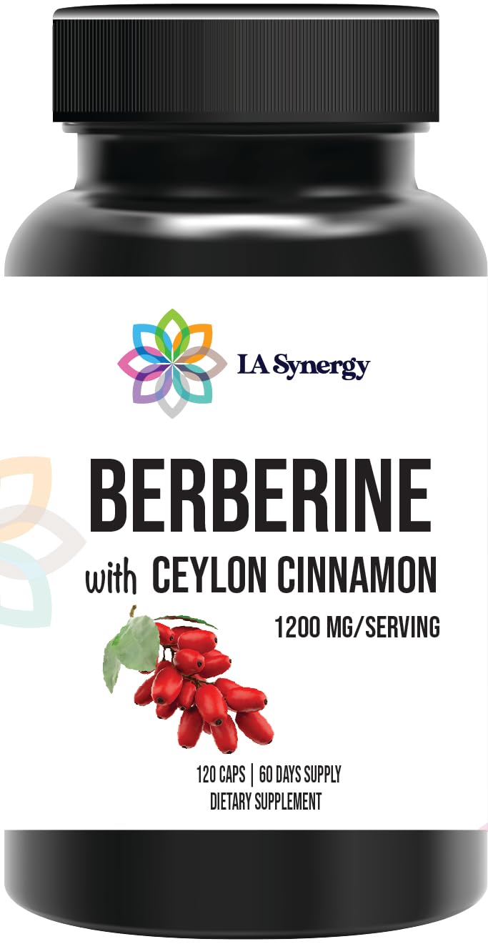 LA Synergy Berberine HCl 1200mg with Ceylon Cinnamon Capsules 120