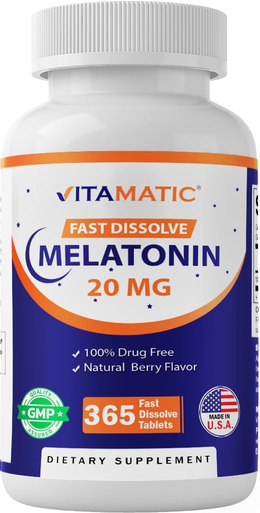 Vitamatic Melatonin 20 mg Tablets, 365 Tablets